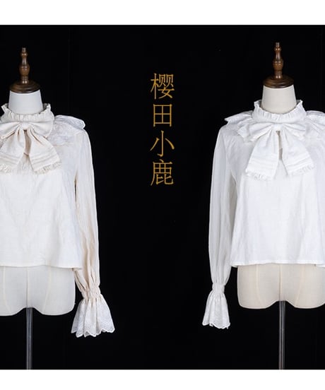 櫻田小鹿 / S～4XL 小春秋 コットンキャンディスリーブ ロリィタ ブラウス [LO958]