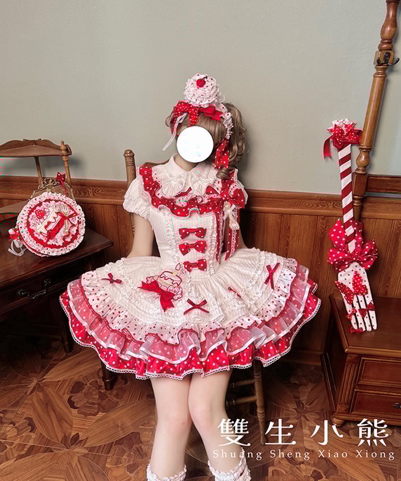 CHOCOCHIP COOKIE ロリータ いちご ワンピース ドレス フリル