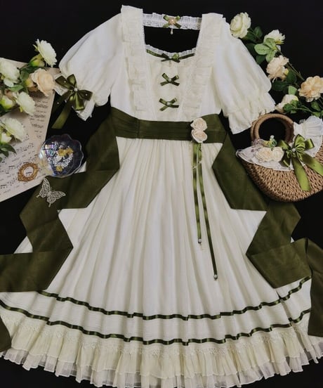 二十四会Lolita 静かな時間 シフォン ロングワンピース [LO567]