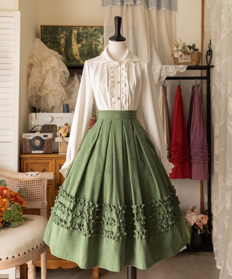 Forest Wardrobe 森林のかご4.0 三段フリルスカート [LO950]