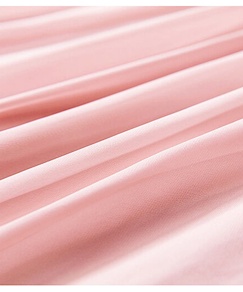 [No.437] TRALALA*ピンクドットシフォンパフスリワンピ No.437] TRALALA*ピンクドットシフォンパフスリワンピ