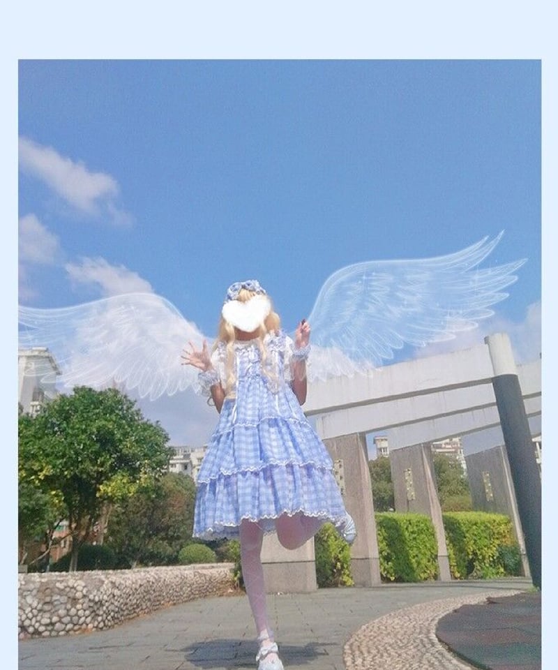 櫻田小鹿 S～4XL ギンガムチェック ロリィタ ジャンパースカート