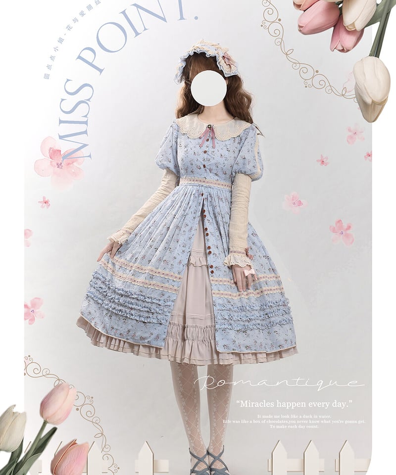 Miss Point 花とアリス クラシックロリィタ ワンピース [LO616 Miss Point 花とアリス クラシックロリィタ ワンピース [LO616