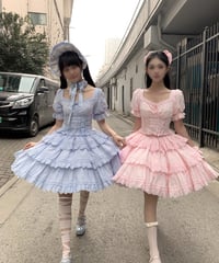 WF Lolita / Miss Flora   ロリィタドレス 綿 ブラウス＋スカートセット [LO973]