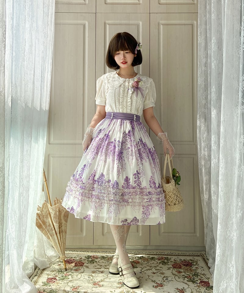 Miss Point サマーガーデン 花柄スカート フリルあり [LO571 Miss Point サマーガーデン 花柄スカート フリルあり [LO571