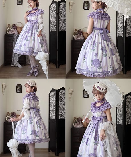 Milu Forest エンドレスサマー ラウンドネックワンピース 単品 [LO471]