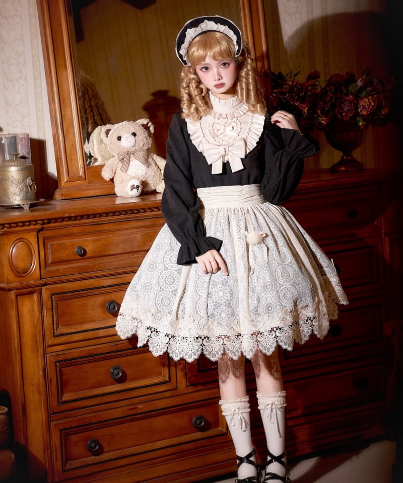 希少/ヴィヴィアンタム/ワンピース/マオカラー/パワーネット/パンダ/シノワズリ 希少/ヴィヴィアンタム/ワンピース/マオカラー/パワーネット