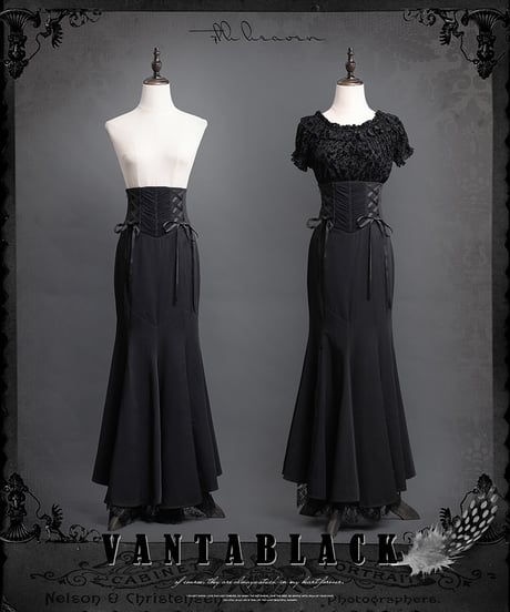 夜瞳屋・VantablackStudio / 悪女 Black Mamba フィッシュテイルスカート [LO1156]