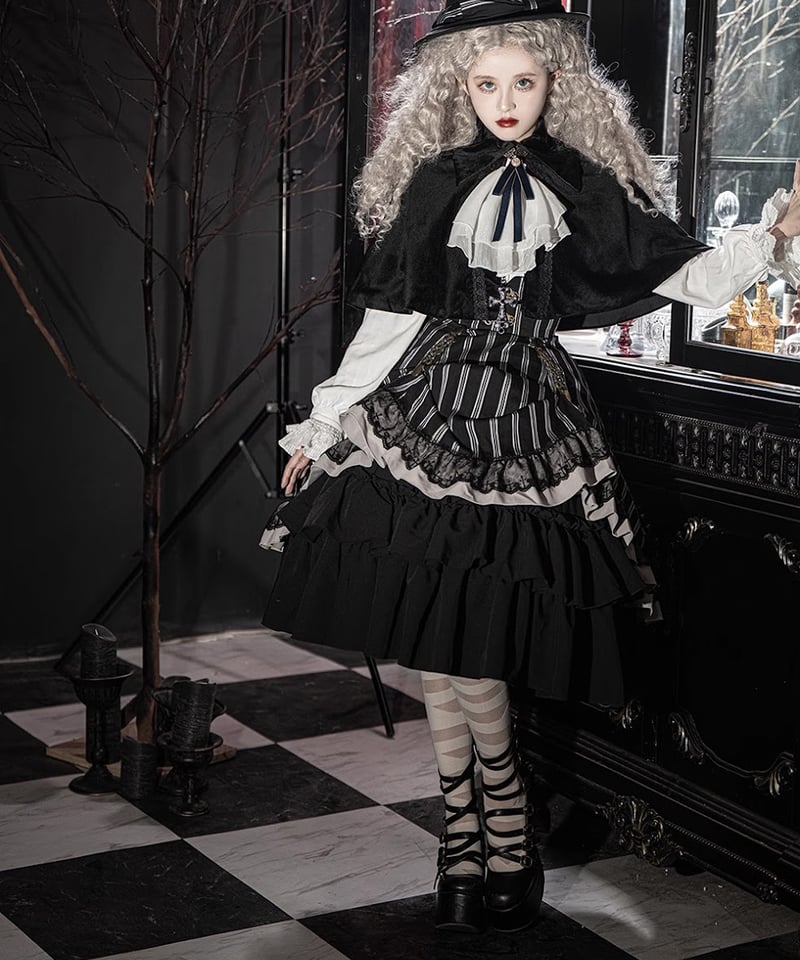 Miss Point / Point Manor クラシックロリィタ 白黒ストライプSP版 長