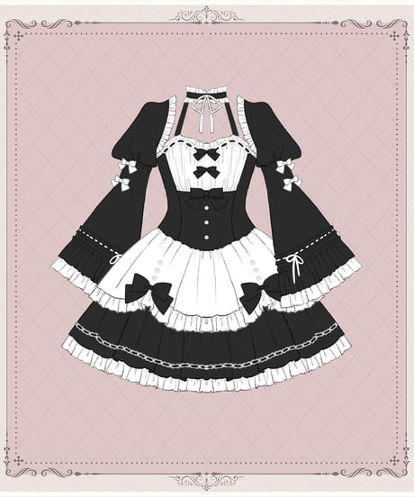 Moonlight Storage / コーヒーメイド メイド服 セット[LO790]