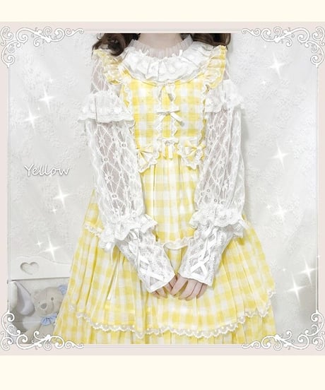 櫻田小鹿  S～4XL ギンガムチェック ロリィタ ジャンパースカート [LO207]