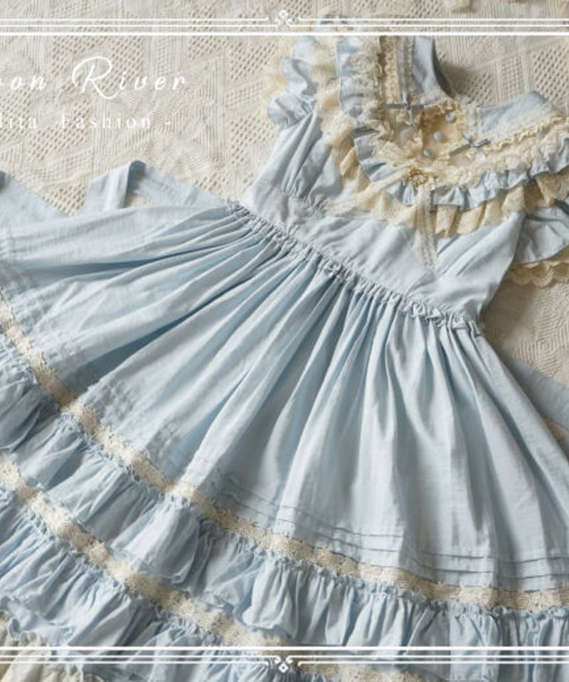 春のアンOP クラシカル ロリィタワンピース ドールカラー ショート丈  