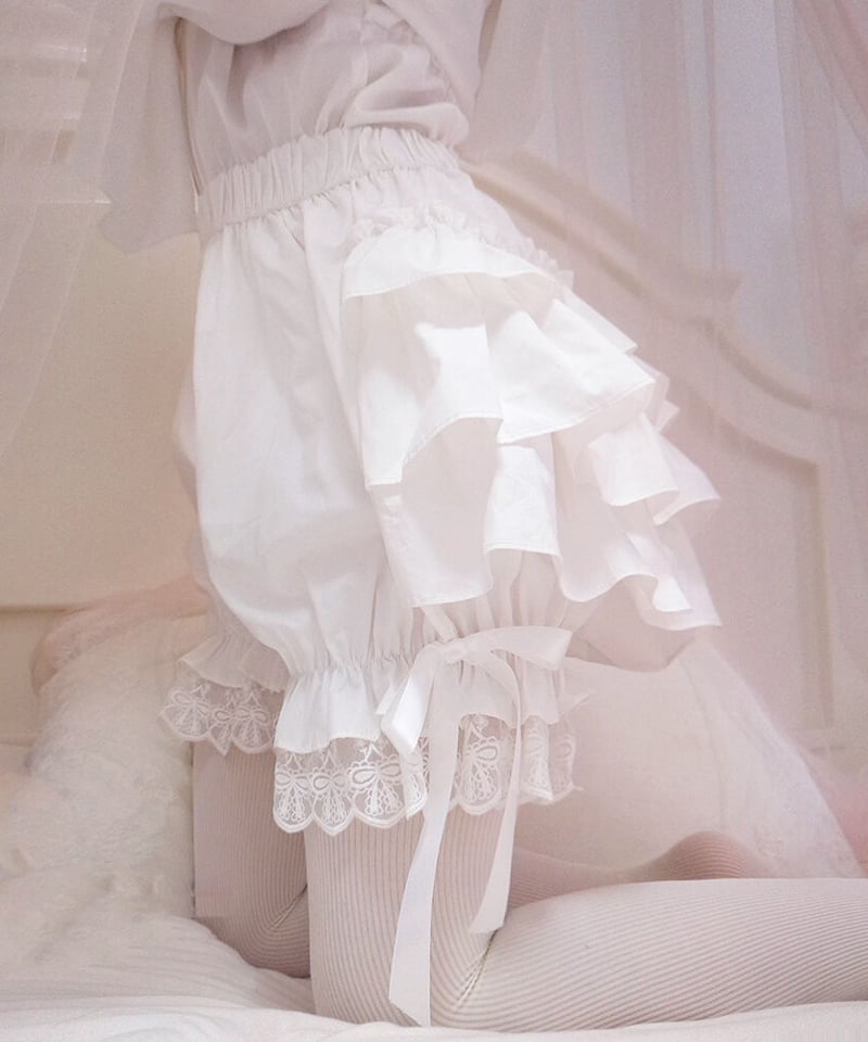 夢の工作室 綿レースフリル ドロワーズ [LO175] | Roses on the