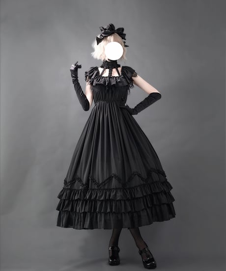 VantablackStudio / イブ ホルターネック 2way ゴシックロングJSK [LO1273]