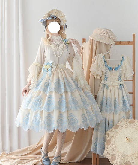 Miss Point / ミスポイントの花園 接ぎ袖ブラウス、姫袖ブラウス [LO1473]