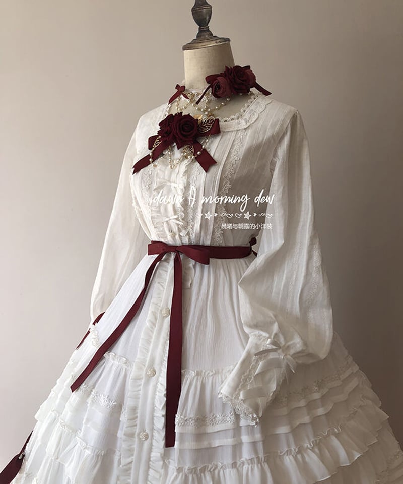 薔薇少女 クラシックロリィタ リボン4個＋ウエストリボン[LO195