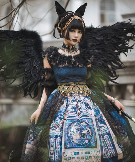 Miss Point / Dusk BASTET （ 黄昏贝斯特）エジプト風ロリィタ ゴージャスJSK SPバージョン フルセット[LO350]