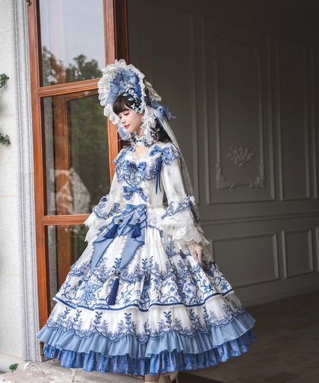 Bramble Rose /  磁韻華章コレクション 蝶恋青花 ロリィタドレス ワンピース set [LO1431]