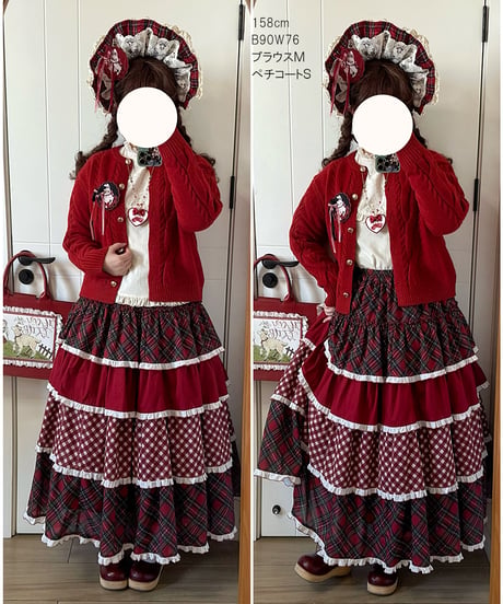 Miss Point 森のいちごとうさぎの夢 ロリィタドレス ブラウス、カーディガン  [LO1292]