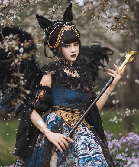 Miss Point / Dusk BASTET （ 黄昏贝斯特）エジプト風ロリィタ ゴージャスJSK SPバージョン フルセット[LO350]