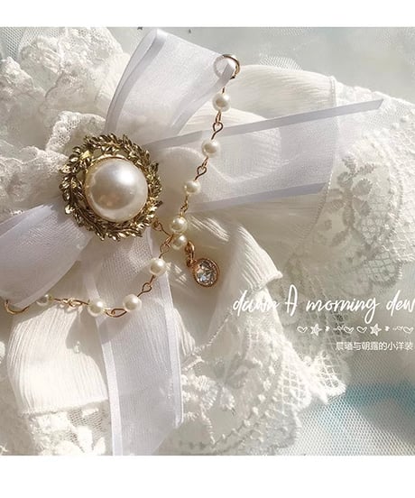 Dawn & Morning Dew Lolita / 朝露の花嫁 クラシックロリィタ アクセサリー （サックス、ピンク、白） [LO917]