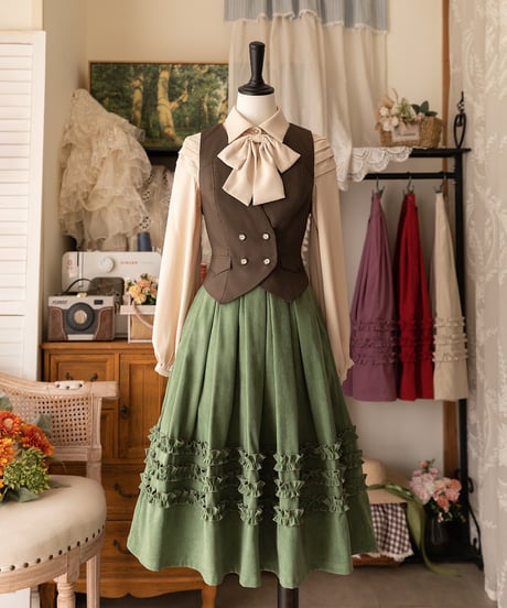Forest Wardrobe 森林のかご4.0 三段フリルスカート [LO950]