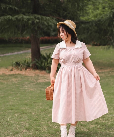 Forest Wardrobe /  悠久の森 ストライプワンピース、ペチコート [LO1578]