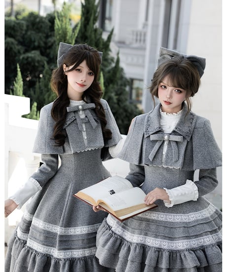 with PUJI Letter and Poetry /  追憶 ロリィタドレス セット  [LO1541]