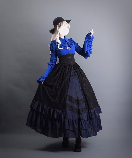 アラビアンナイトゴシック / 毒牙ゴシック ブラウス、スカート、黒羽ワンピースドレス [LO762]