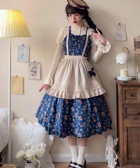 Little Plum 花と夢 コーデュロイ ロリィタドレス JSK [LO653]