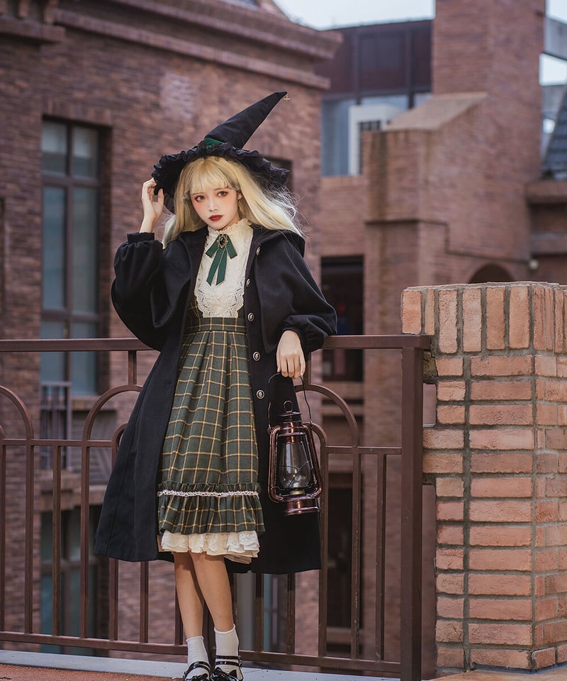 ロリィタ ショートコート ヴィンテージドール Miss Point / 薔薇人形 ロリィタドレス マント、フード付きロング