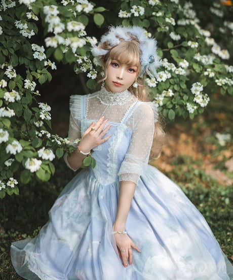 Miss Point スワンレイク レースサマー JSK [LO514]