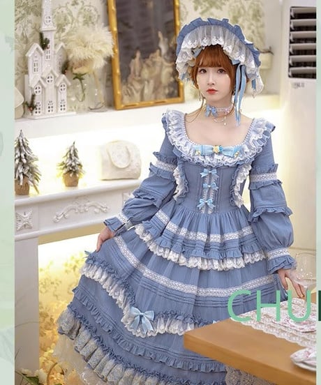 Lucy and  Lory / Pastoral roaming クラシック コットンロング ロリィタドレス ワンピース [LO860]
