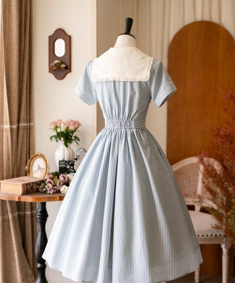 Forest Wardrobe /  悠久の森 ストライプワンピース、ペチコート [LO1578]
