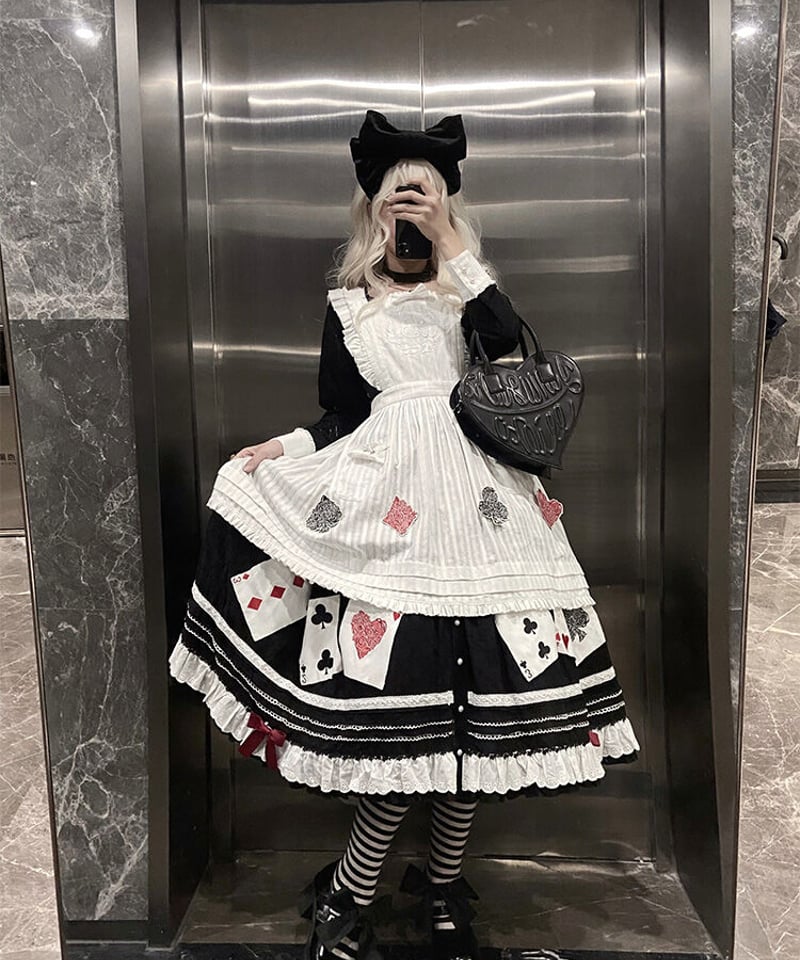 Beleganty Lolita / トランプ パッチ刺繍 アリス コットン Beleganty Lolita / トランプ パッチ刺繍 アリス コットン