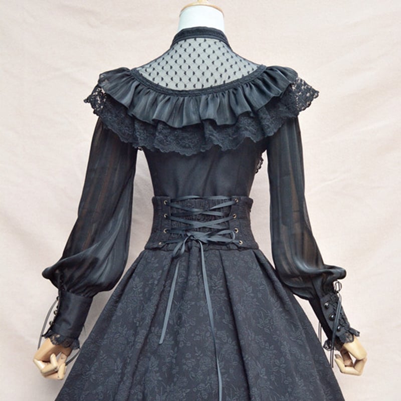 ブラウス ロリータ M ホワイト ゴシック レース Lolitimes imgrc0149096184.jpg