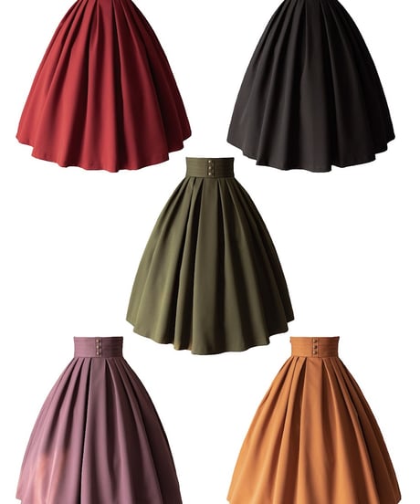 Forest Wardrobe 森林のかご4.0 ボックスプリーツスカート [LO950]
