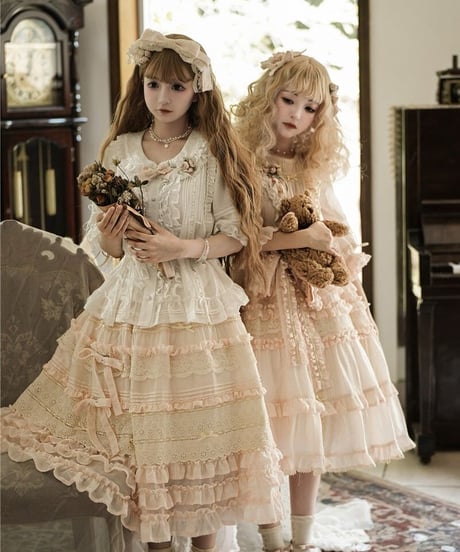 chibi shop 芍薬シリーズ テンセルレース ワンピース [LO565]
