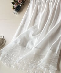 幅広プリーツフリルのペチコート 65cm丈 [SK93]