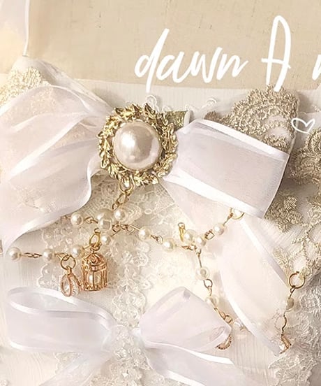 Dawn & Morning Dew Lolita / 朝露の花嫁 クラシックロリィタ アクセサリー （サックス、ピンク、白） [LO917]