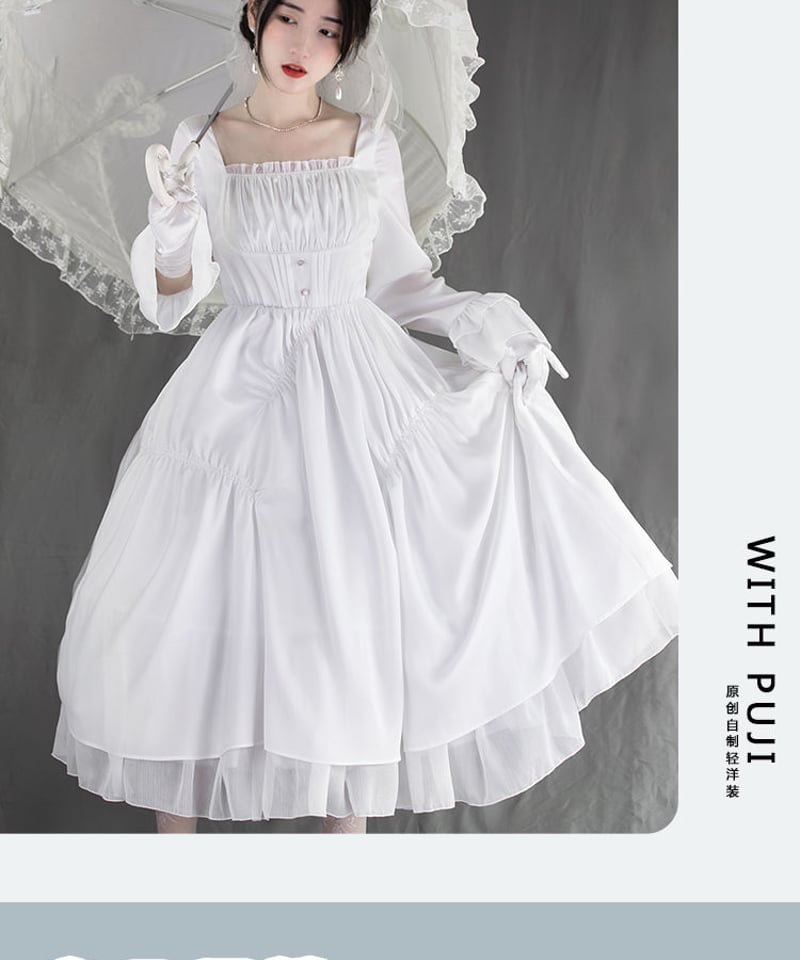 ⭐︎お値下げ中⭐︎【THE TOE】フリル ホワイト 白 ワンピース ドレス