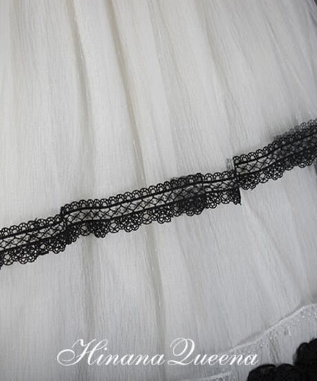 HinanaQueena ワルツ ホワイト ロリィタドレス ワンピース+帽子 XL [LO230]