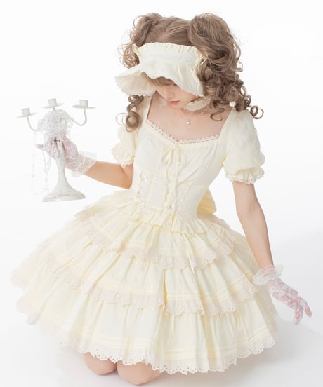 WF Lolita / Miss Flora   ロリィタドレス 綿 ブラウス＋スカートセット [LO973]