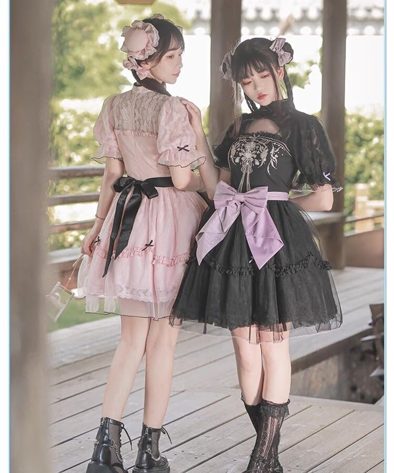 オリジナル 中華風 改良 冬 青白く チャイナドレス ロリ−タ オリジナル 中華風 改良 冬 青白く チャイナドレス ロリ−タ