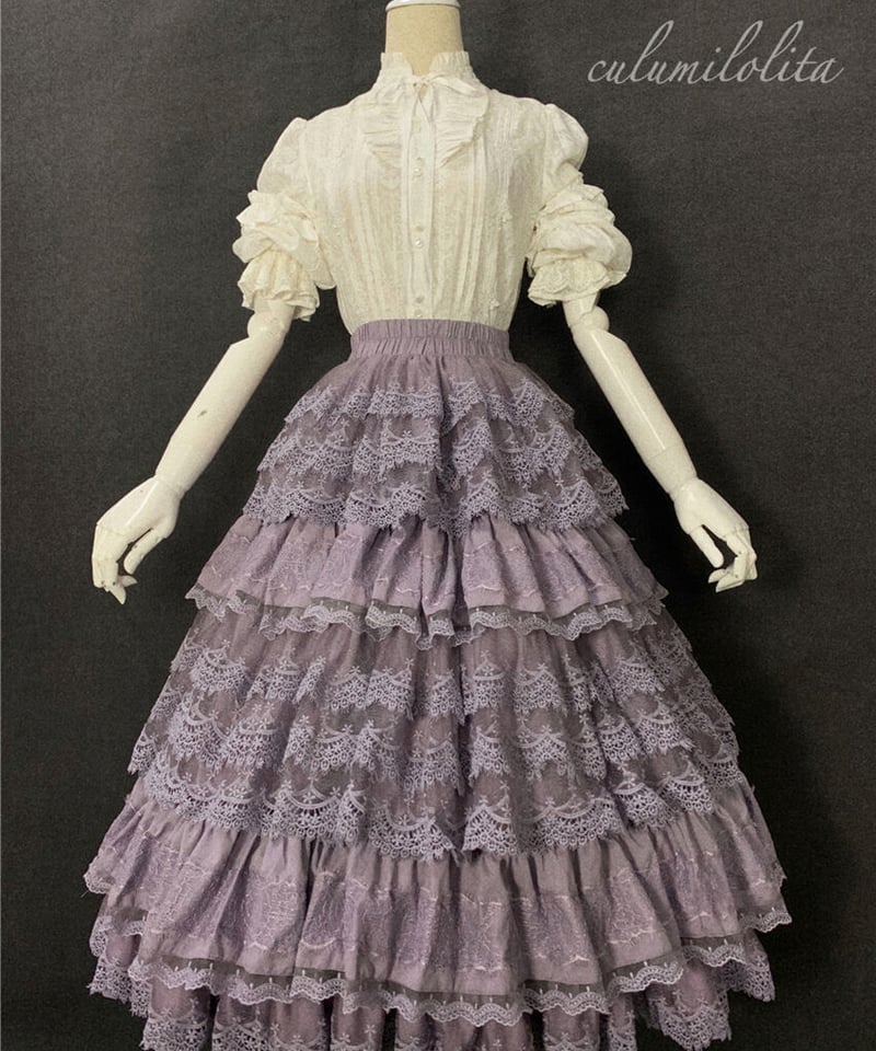Culumilolita レースレイヤードスカート ペチコート ロング[LO551] | R 