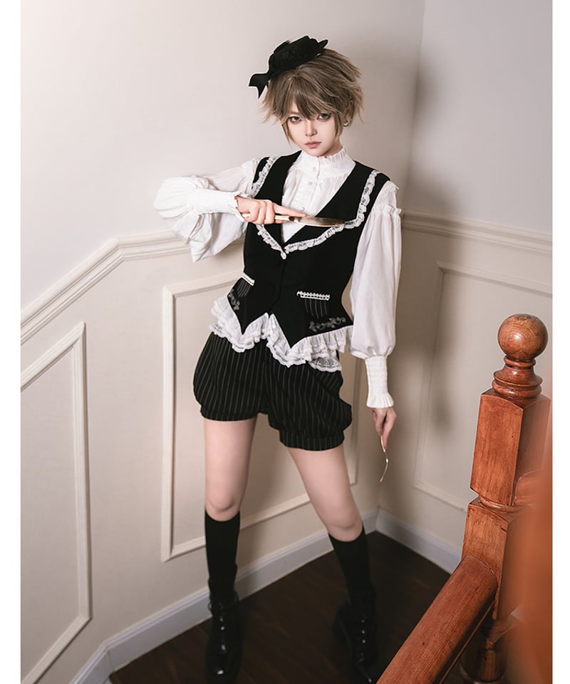 with PUJI / 夜宴 メイド服、王子系 ロリィタドレス [LO1018] | Ro 