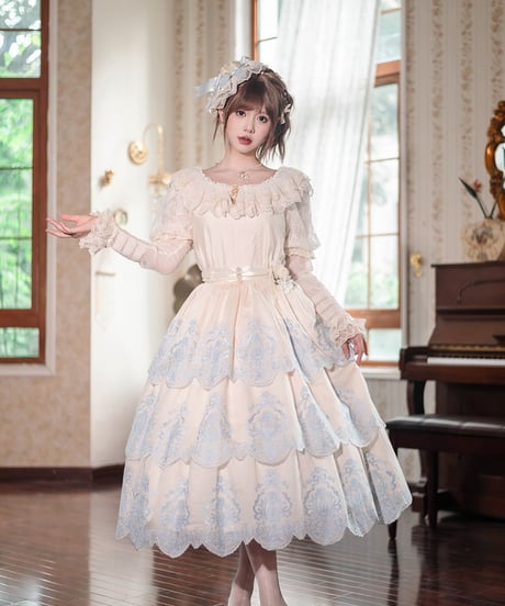Miss Point / ミスポイントの花園 接ぎ袖ブラウス、姫袖ブラウス [LO1473]