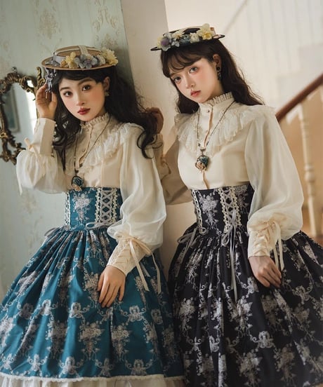 Miss Point アンティークフラワーウォール ロリィタドレス コルセットSK、ブラウス  [LO894]