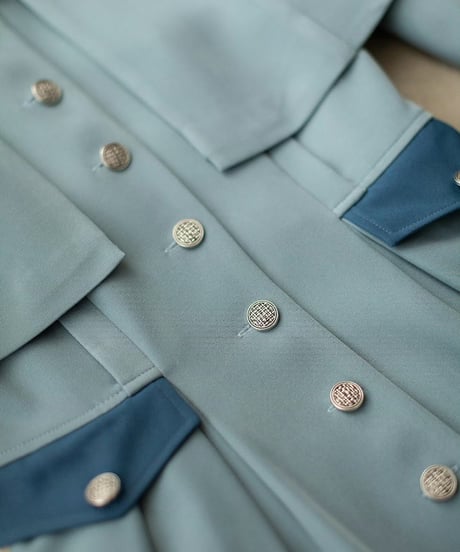 Forest Wardrobe 杉の森 ケープ付きコートワンピース [LO935]