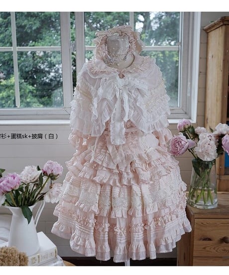 chibi shop 芍薬シリーズ テンセルレースケーキフリルスカート[LO565]